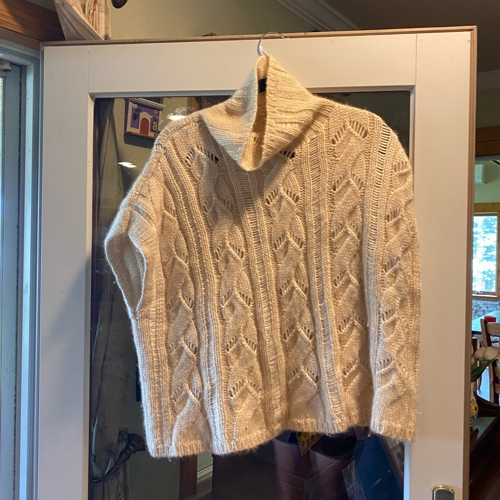 Eileen Fisher Cream Cowl Neck Sweater